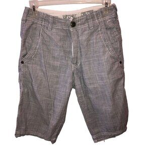 Buckle Black Mens Size 27 x 23 Gray West Coast Slim Pockets Bermuda Shorts